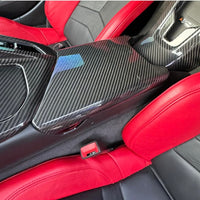 C8 Corvette Armrest Lid Cover- Real Molded Carbon Fiber