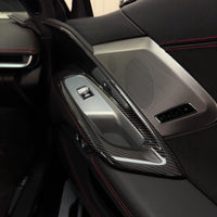 Corvette C8 Upper Door Trim Covers- Real Molded Carbon Fiber