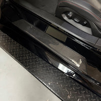 Corvette C8 Door Sill Plates- Real Molded Carbon Fiber