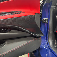Corvette C8 Lower Door Panel Overlays - Real Molded Carbon Fiber