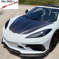 Corvette C8 - Double Sided Full Carbon Fiber Hood - Fits Stingray / Z06 / E-Ray