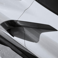 C8 Corvette Carbon Fiber Door Side Air Inlets Scoop - Overlay Type.
