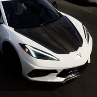 Corvette C8 - Double Sided Full Carbon Fiber Hood - Fits Stingray / Z06 / E-Ray