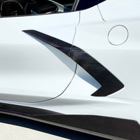 C8 Corvette Carbon Fiber Door Side Air Inlets Scoop - Overlay Type.