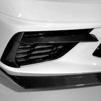 Corvette C8 Oversized Front Lip Spoiler - Real Molded Carbon Fiber
