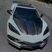 Corvette C8 Oversized Front Lip Spoiler - Real Molded Carbon Fiber
