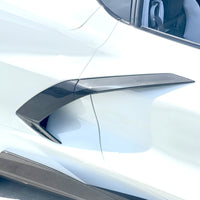 C8 Corvette Carbon Fiber Door Side Air Inlets Scoop - Overlay Type.