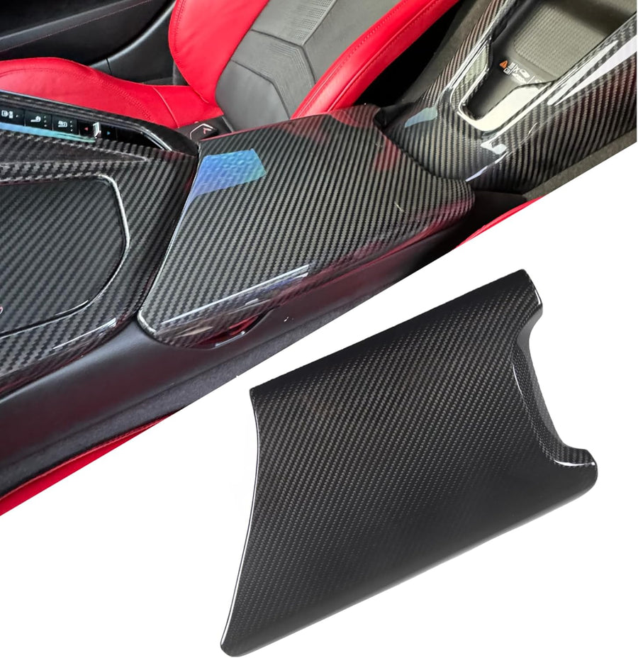 C8 Corvette Armrest Lid Cover- Real Molded Carbon Fiber
