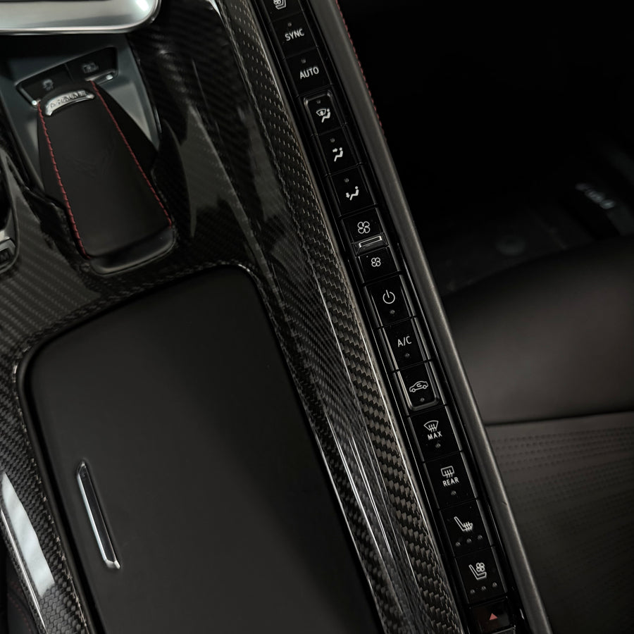 Corvette C8 Gear Shift Overlay- Real Molded Carbon Fiber