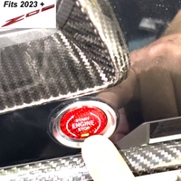 Corvette C8 Start Stop Cover - Real Molded Carbon Fiber