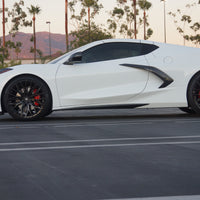 Corvette C8 Standard Size Side Skirt Overlays - Real Carbon Fiber