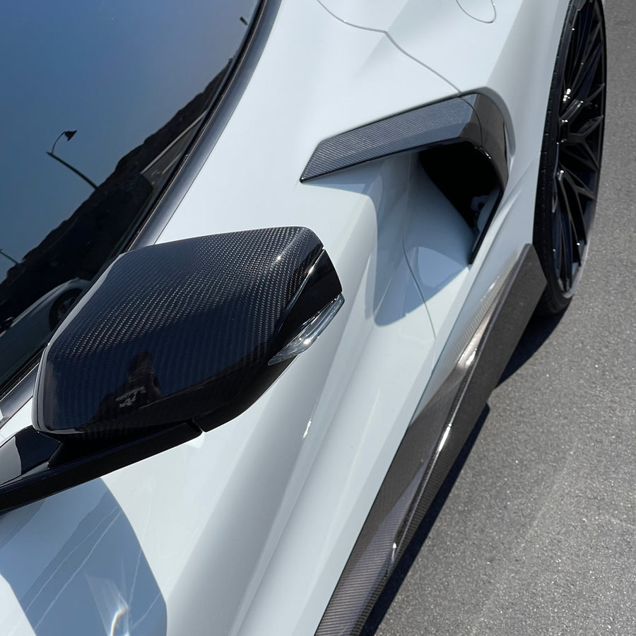 Corvette C8 Full Size Carbon Fiber Side Skirts