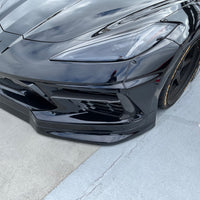 Corvette C8 Front Bumper Carbon Fiber Canards (1 Pair)