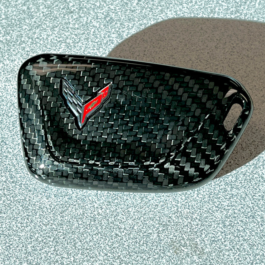 C8 Corvette Key FOB Cover Real Carbon Fiber
