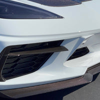 Corvette C8 Front Bumper Carbon Fiber Canards (1 Pair)