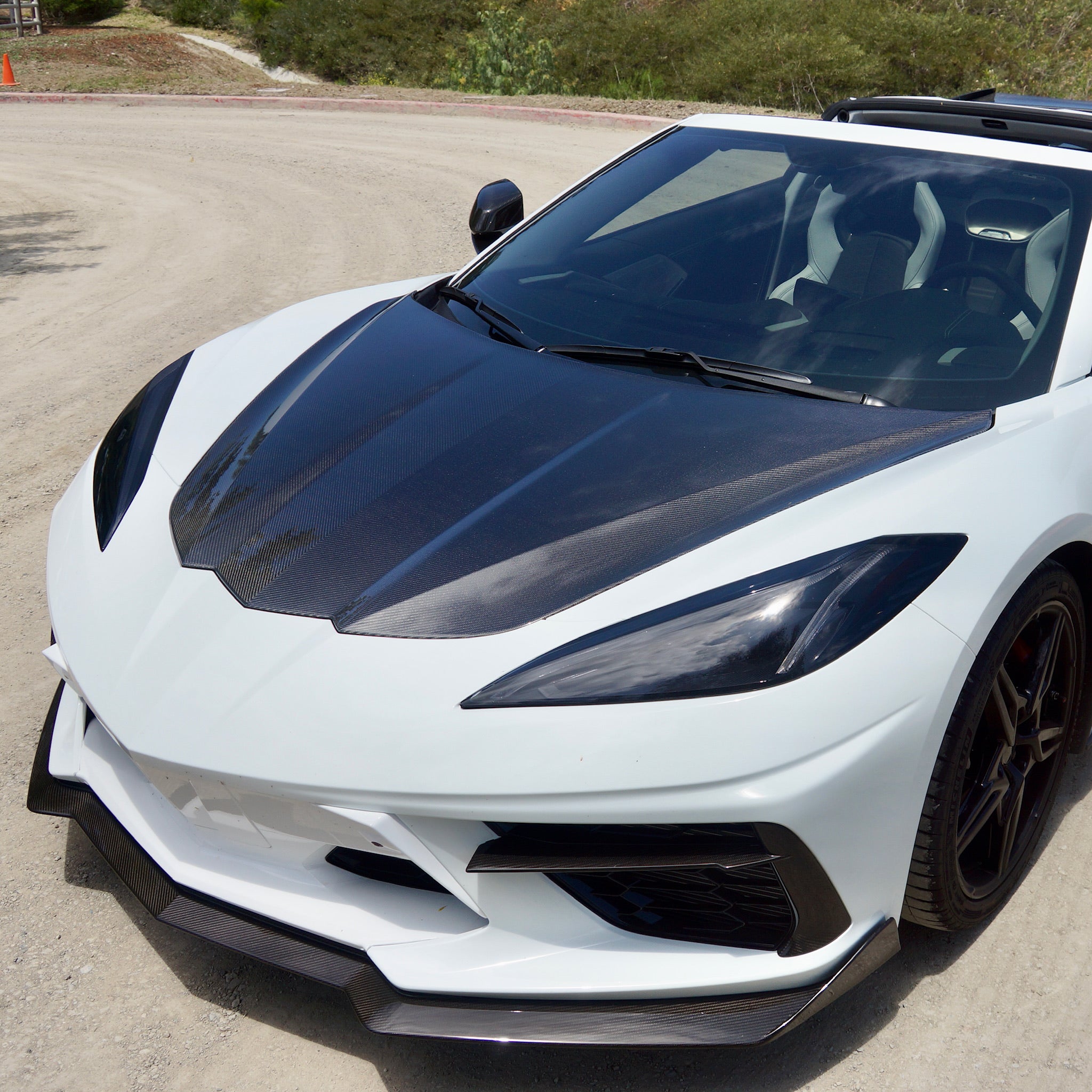 Speedway Motors Carbon Fiber Corvette Stingray Front Hood Scoop ...